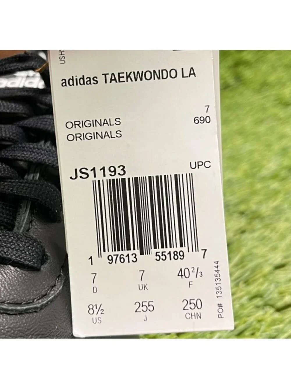 Adidas Taekwondo Lace Womens Size 8.5 Black Athletic Lifestyle Shoes Sneakers